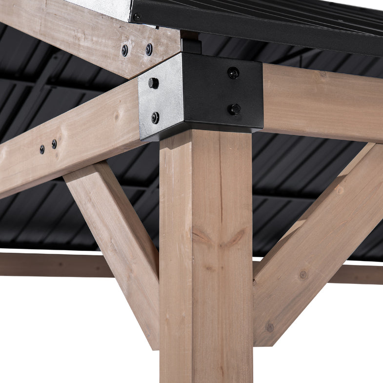 Fremantle 3.6m x 3m Timber & Steel Gable Roof Gazebo