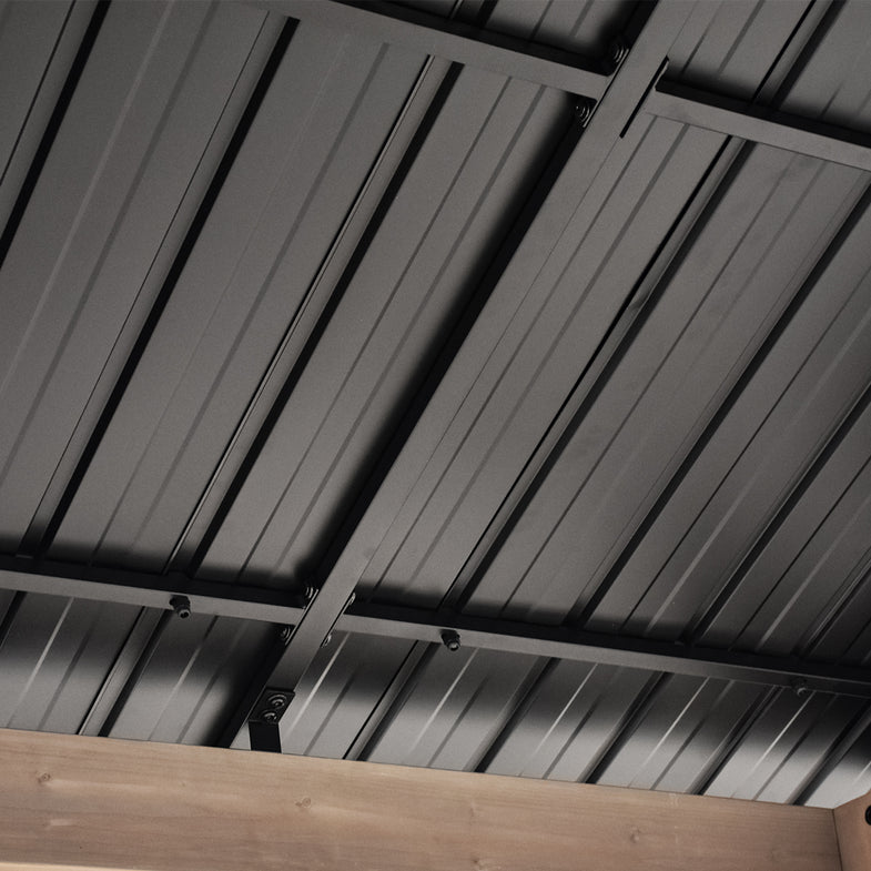 Oslo 2.4m x 1.8m BBQ/Grill Timber & Steel Gable Roof Gazebo