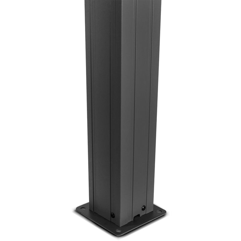 Elmont 3m x 4m Aluminium Adjustable Louvre Pergola (Charcoal Grey)