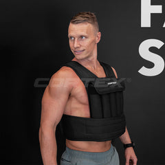 20kg Adjustable Weight Vest with 2kg Increments (Black)