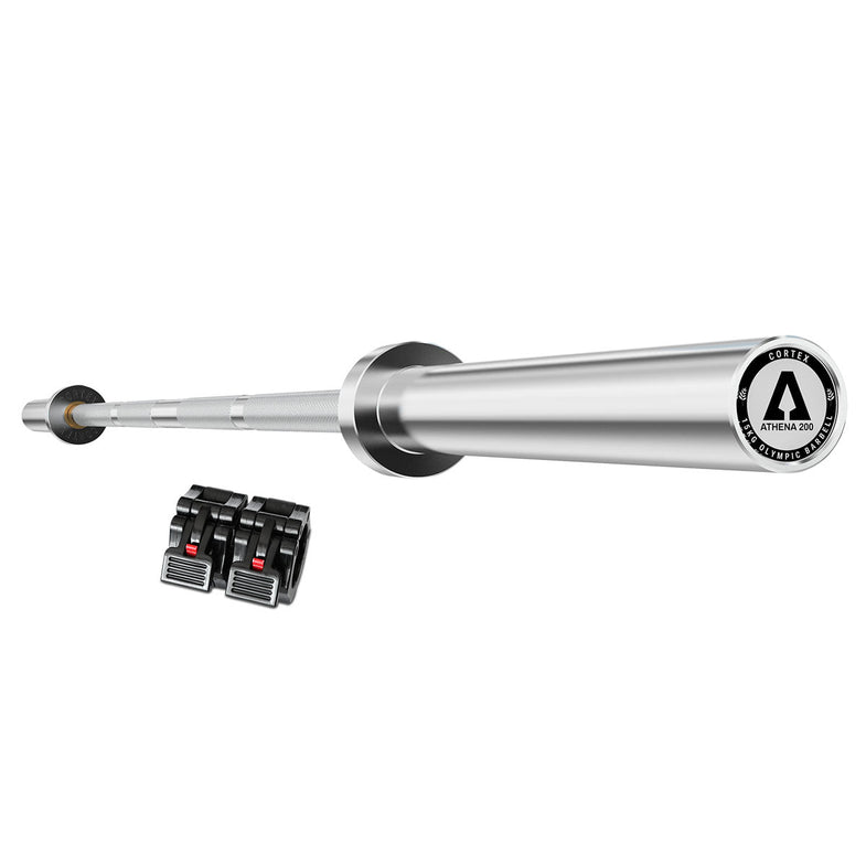 85kg Black Series Bumper Plate Set with ATHENA200 Barbell