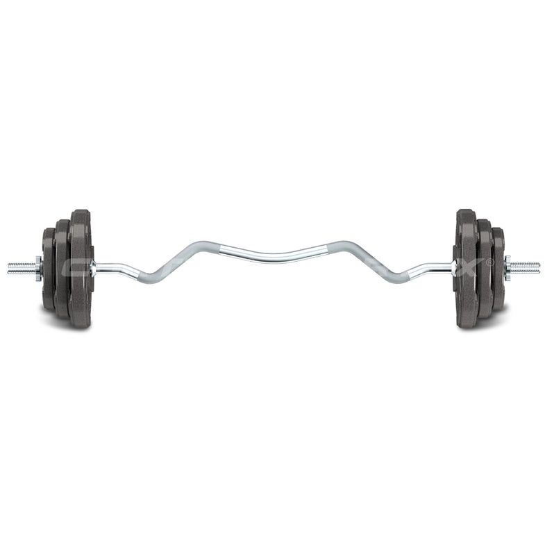 40kg Curl Bar 25mm Standard Weight Set