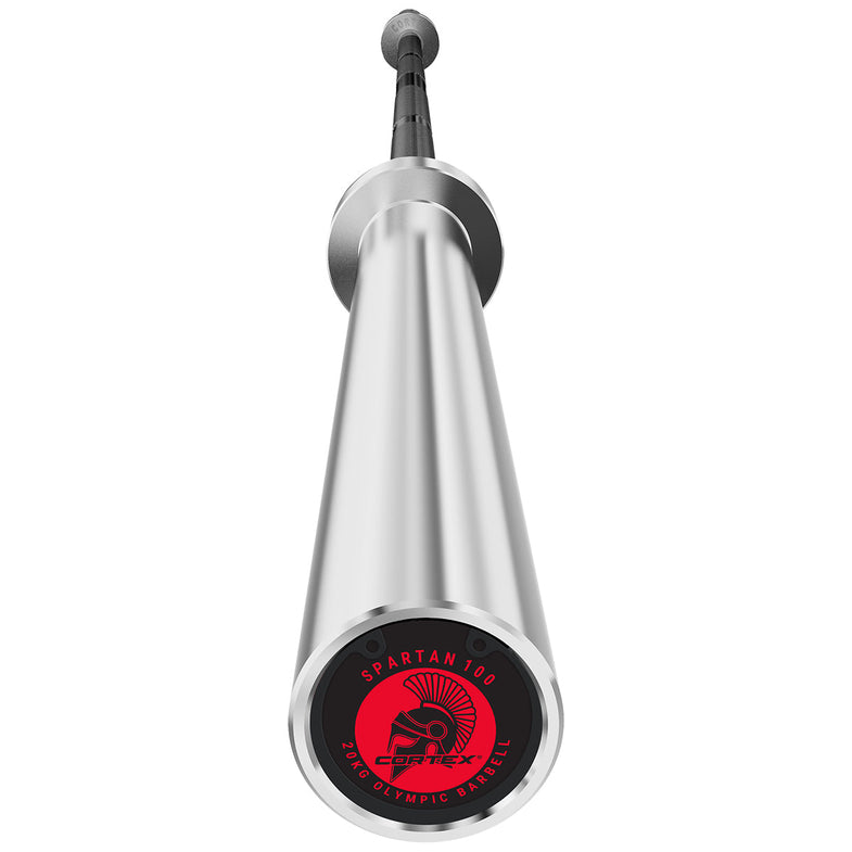 SPARTAN100 7ft 20kg Olympic Barbell (Black Oxide) with Lockjaw Collars