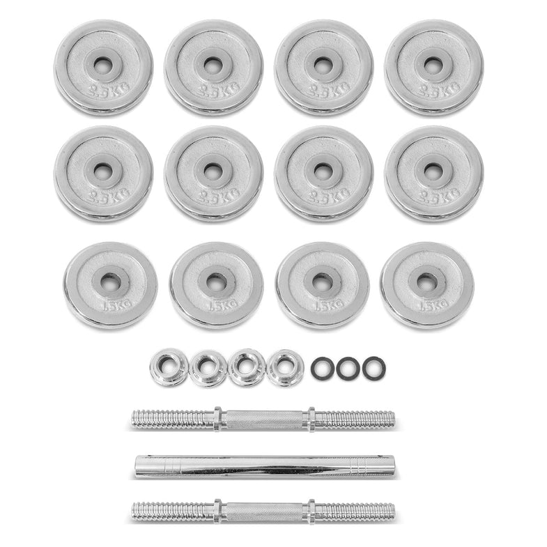 30kg Dumbbell and Barbell 2-in-1 Set