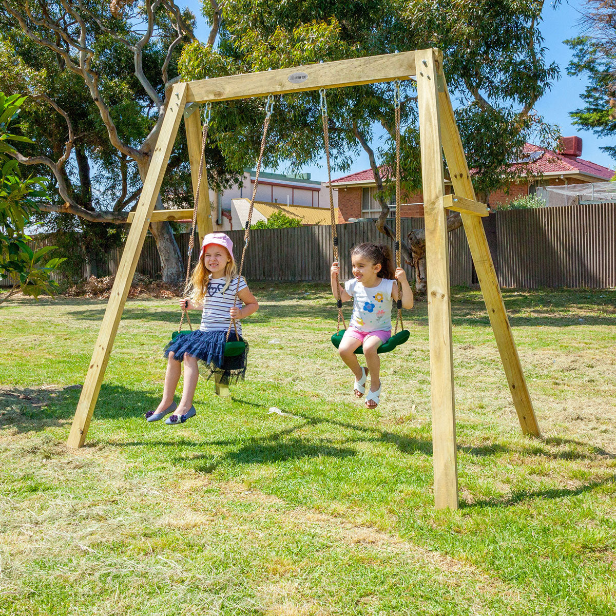 Holt 2-Station Timber Swing Set