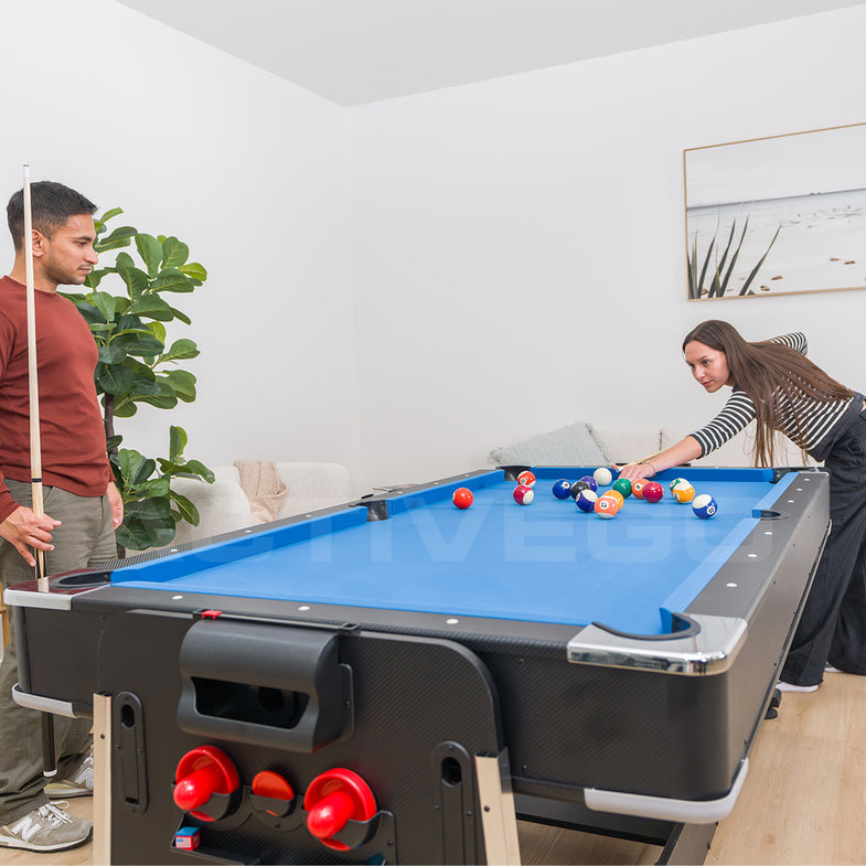 AirShot 7ft Convertible 4-IN-1 Pool, Air Hockey, Table Tennis Table & Tabletop