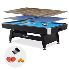 BreakShot 7ft Pool Table with 3-IN-1 Table Top