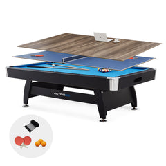 BreakShot 8ft Pool Table with 3-IN-1 Table Top