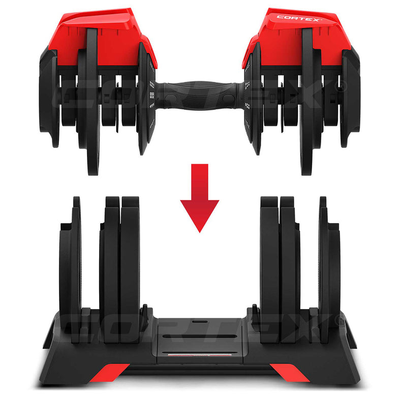 Revolock V2 48kg Adjustable Dumbbell + Barbell + Kettlebell All-in-One Set (24kg Pair)
