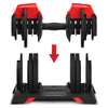 Revolock V2 48kg Adjustable Dumbbell + Barbell + Kettlebell All-in-One Set with Stand (24kg Pair)