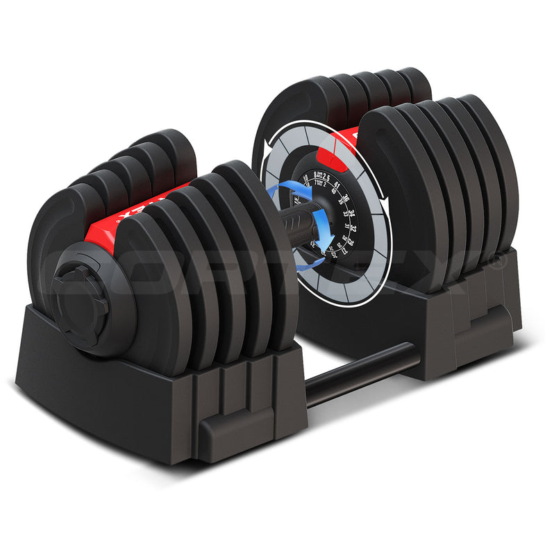 Revolock V2 80kg Adjustable Dumbbell & Barbell All-in-One Set (40kg Pair) with Stand