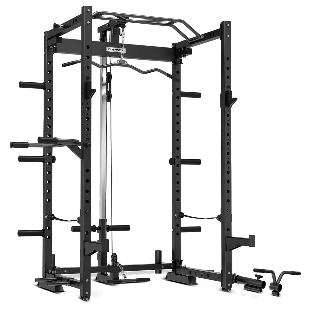 Cortex PR4 Folding Power Rack 90kg Endurashell Weight Bars and Bench ...