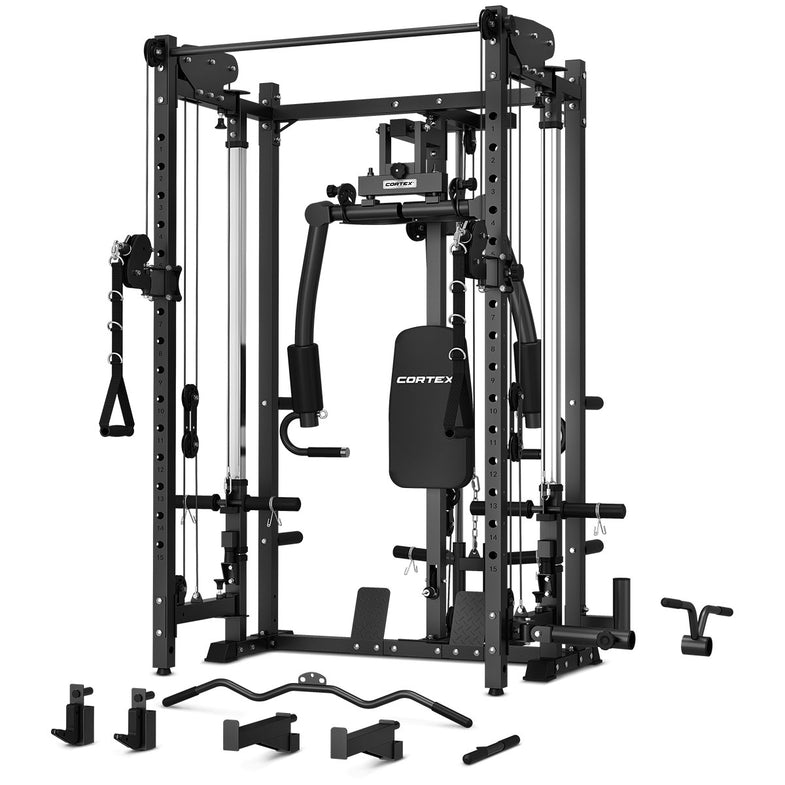 PR-5 Folding Power Rack with 100kg Olympic Tri-Grip Weight, Bar and Bench Set