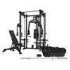 PR-5 Folding Power Rack with 130kg Olympic Bumper Weight, Bar & Bench Set