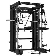 SM-26 Power Rack With Dual Stack Smith & Cable Machine + Jammer Arms + Chest Fly Attachment + 2x 30kg Weights Add On + BN-9 Bench + Ultimate Olympic Bumper Weight Plate & Barbell Package