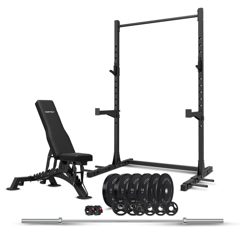 Cortex SR-3 Squat Rack 95kg Home Gym Package