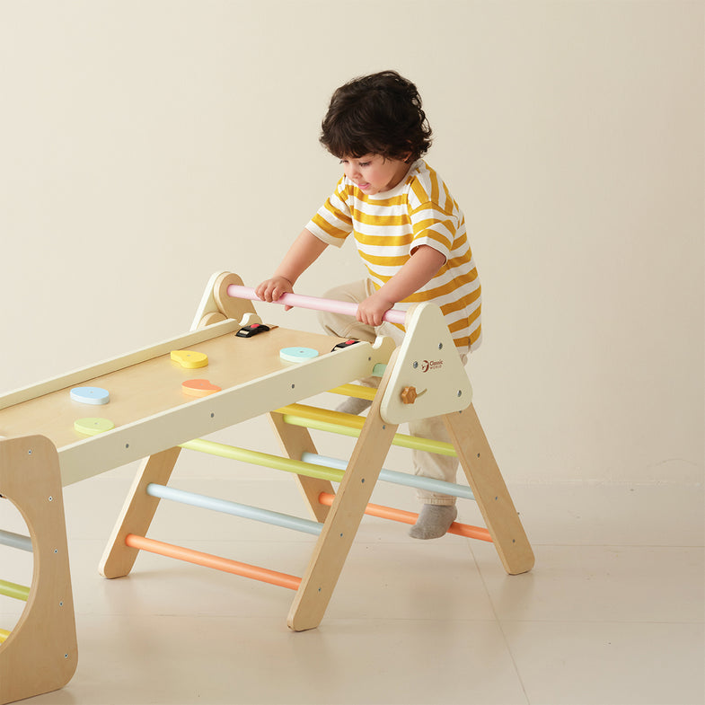 Pikler Compact Foldable Climbing Frame Set by Classic World