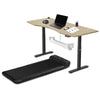 C2 Black WalkingPad Treadmill with 180cm Dual Motor Automatic Standing Desk in Oak and Cable Management Tray