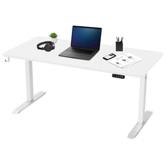 ErgoDesk Electric Standing Desk 160cm (White/White)