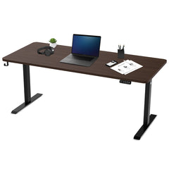 ErgoDesk Electric Standing Desk 180cm (Walnut/Black)
