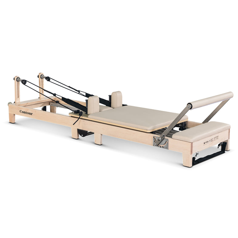 Contour Folding Wooden Pilates Reformer Machine - Beige