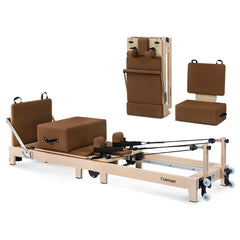 Contour Folding Wooden Pilates Reformer Machine - Espresso