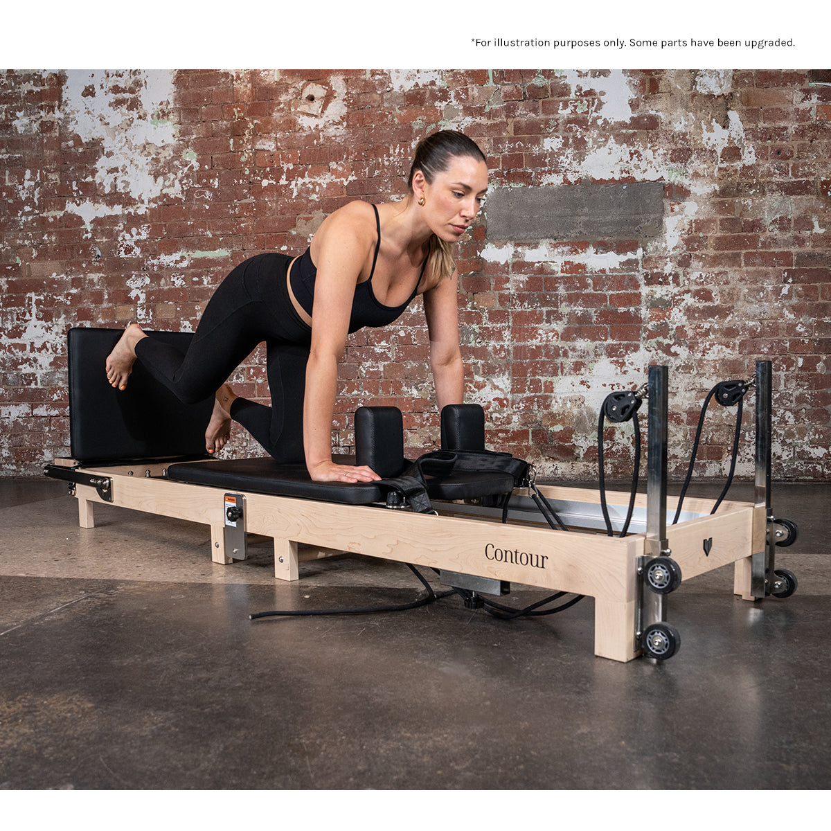 Lifespan Fitness Contour Folding Wooden Pilates Reformer Machine Set ...