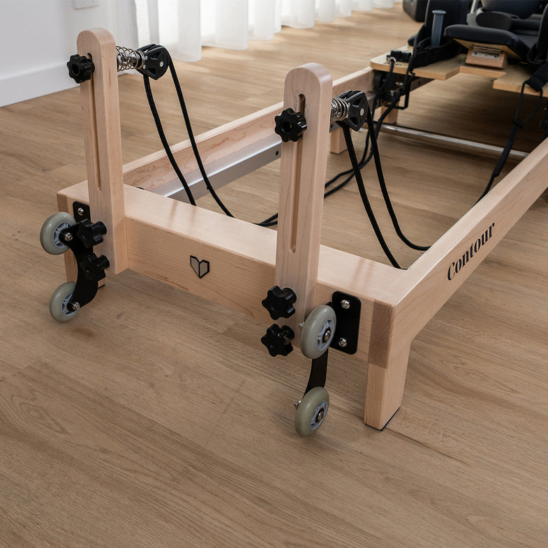 Contour Folding Wooden Pilates Reformer Machine - Black