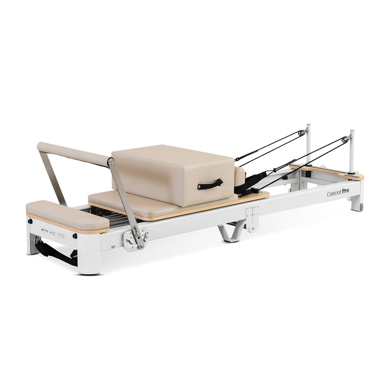 Contour Pro Folding Aluminium Pilates Reformer Machine (Beige)