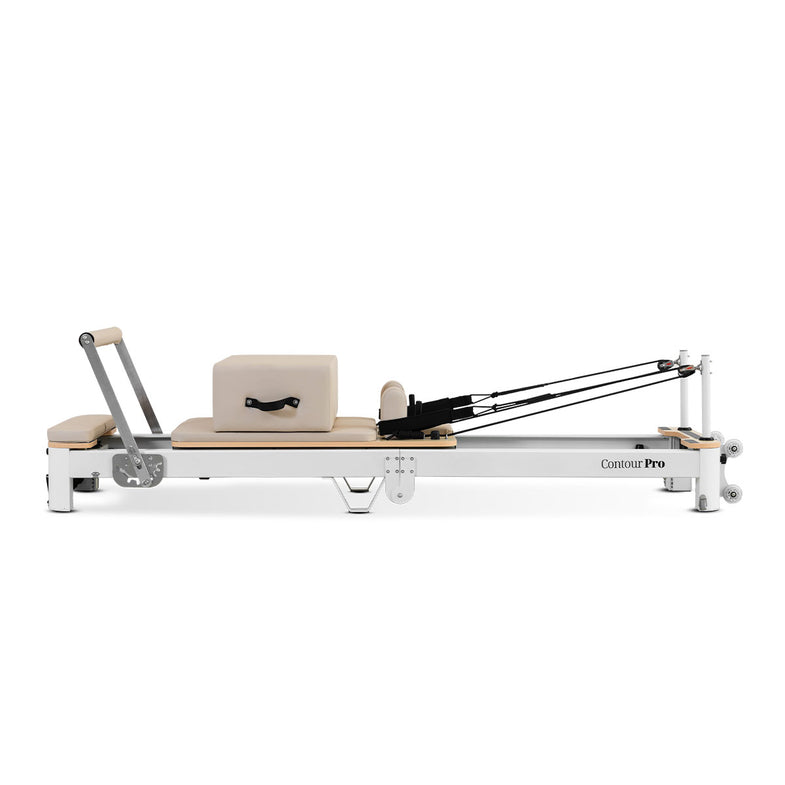 Contour Pro Folding Aluminium Pilates Reformer Machine (Beige)