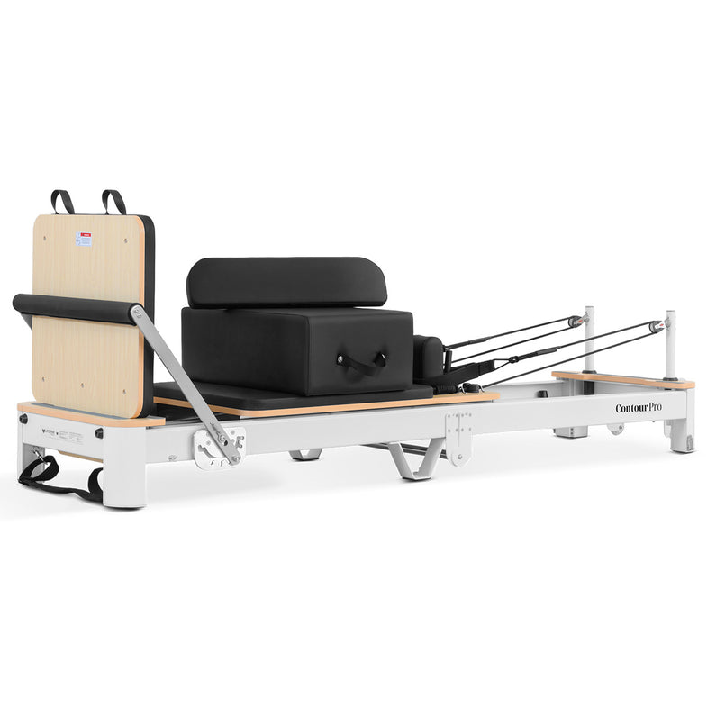 Contour Pro Folding Aluminum Pilates Reformer Bed Set (Black)