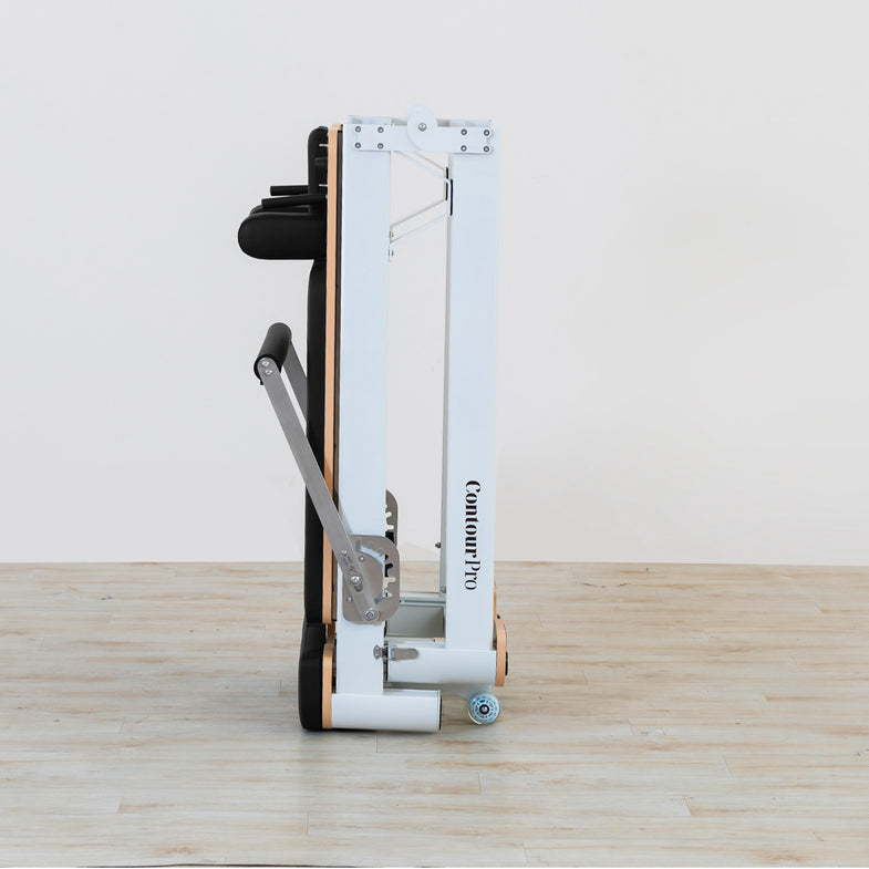 Contour Pro Folding Aluminum Pilates Reformer Bed Set (Black)