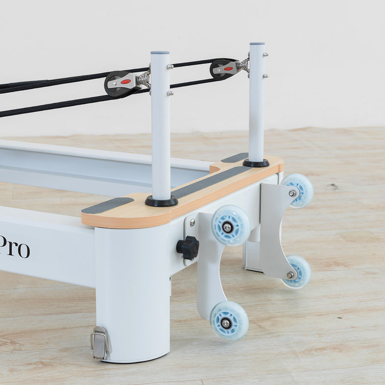 Contour Pro Folding Aluminum Pilates Reformer Bed Set (Black)