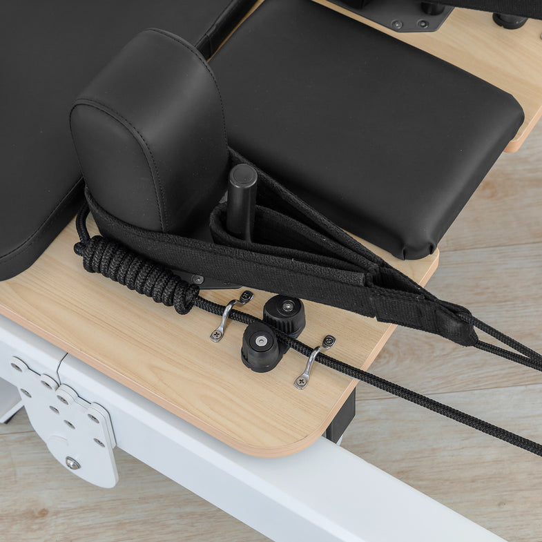 Contour Pro Folding Aluminum Pilates Reformer Bed Set (Black)