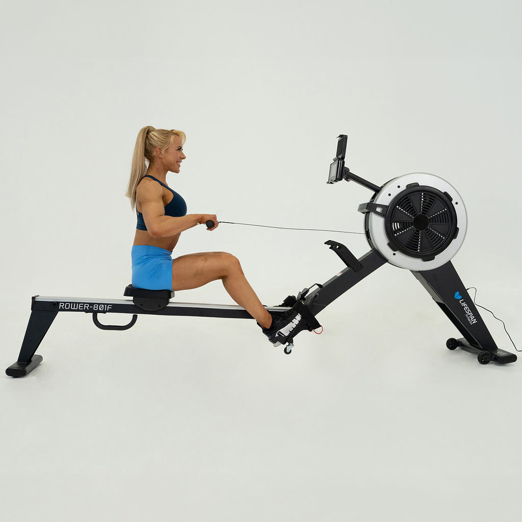 Lifespan Fitness Air and Magnetic Commerical Rowing Machine ROWER-801F ...