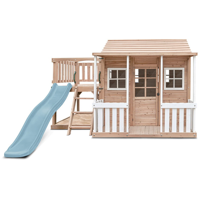 Finley Cubby House with 1.8m Slide (Pastel Blue)