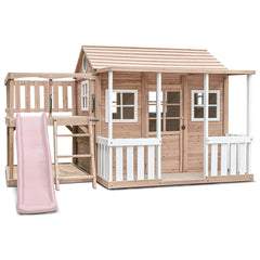 Finley Cubby House with 1.8m Slide (Pastel Pink)