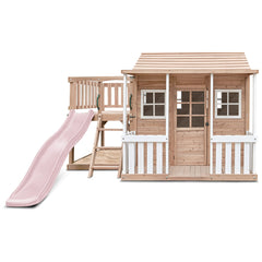 Finley Cubby House with 1.8m Slide (Pastel Pink)