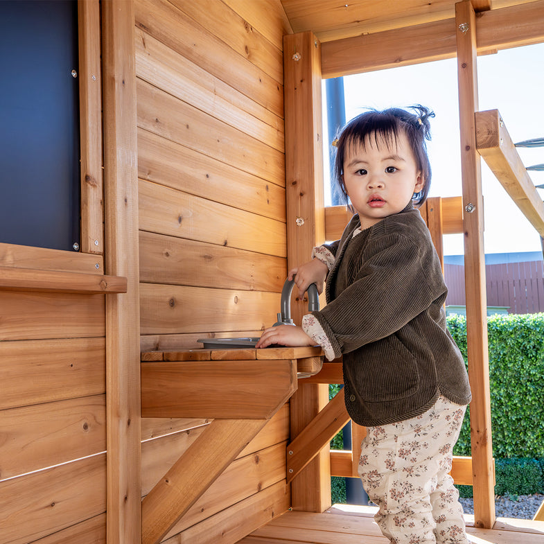 Kingston Cubby House with 2.2m Slide (Green)