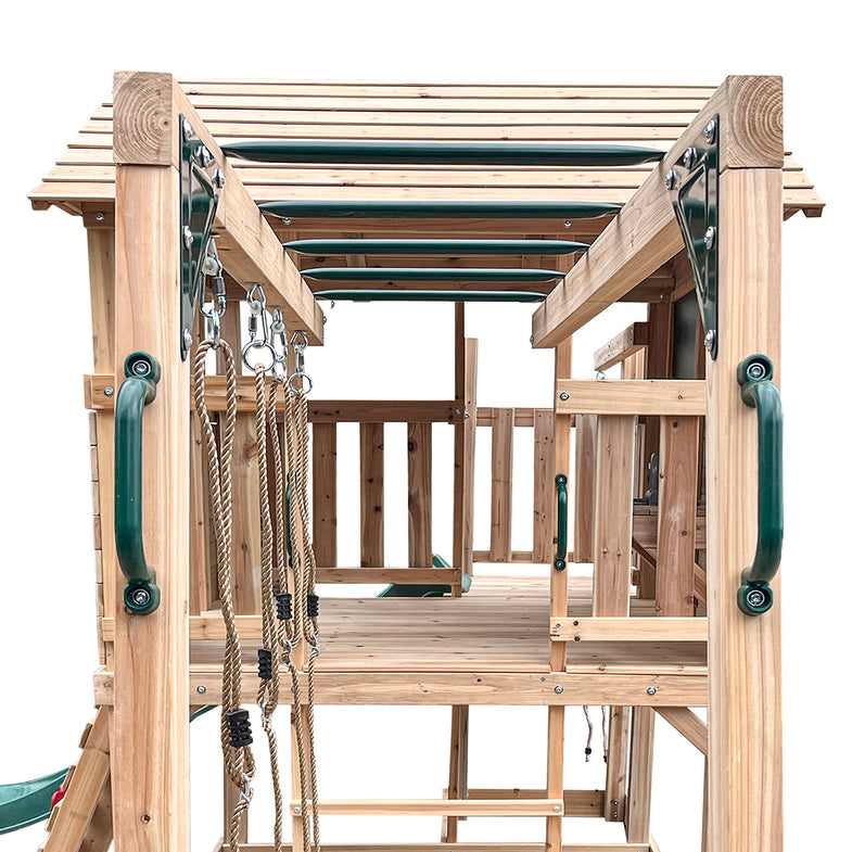 Kingston Cubby House with 2.2m Slide (Green)
