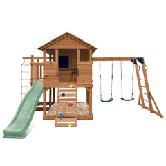 Kingston Cubby House with 2.2m Slide (Pastel Green)