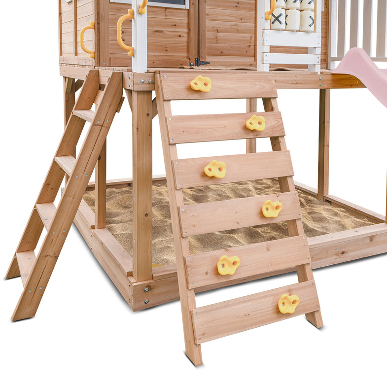 Warrigal Cubby House with 2.2m Slide (Pastel Pink)