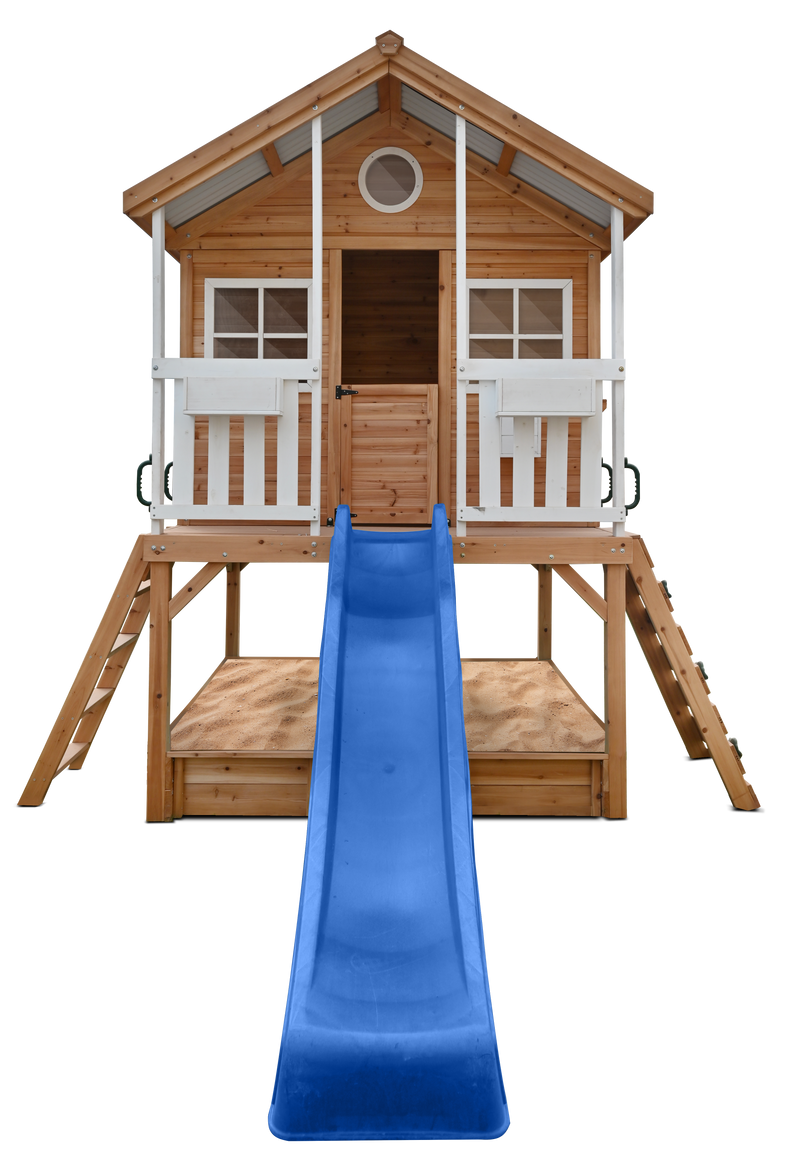 Winchester Cubby House (Elevated 1.2m) with 2.2m Slide (Blue)