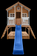 Winchester Cubby House (Elevated 1.2m) with 2.2m Slide (Blue)