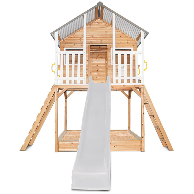 Winchester Cubby House (Elevated 1.2m) with 2.2m Slide (White)
