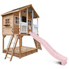 Winchester Cubby House (Elevated 1.45m) with 3.0m Slide (Pastel Pink)
