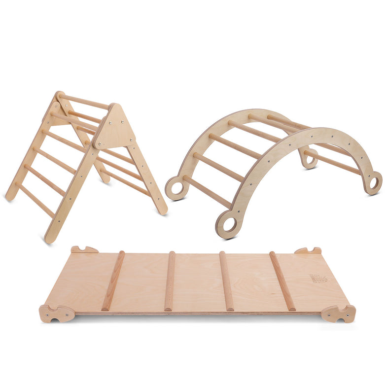Pikler Climbing Frame Package - Slide + Arch + Triangle