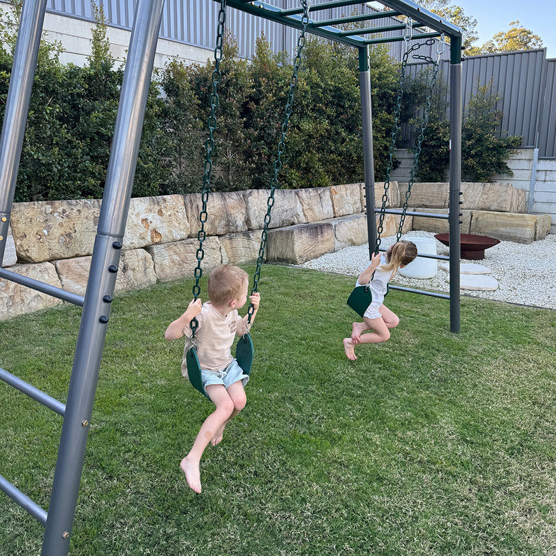 Stanley Commercial Steel 2-in-1 Monkey Bars & Swing Set