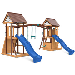 Armadale Swing Set & Play Centre with Two 2.2m Slide (Blue)