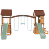 Armadale Swing Set & Play Centre with Two 2.2m Slide (Pastel Green)